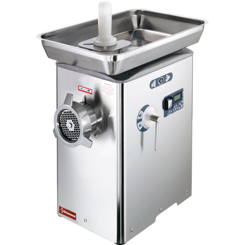 Hachoir à viande N°32 réfrigéré, monobloc inox Hachoir à viande N°32 réfrigéré, monobloc inox