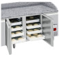 Table frigo 2 portes 600x400, 2  tiroirs neutres (8x bacs 600x400) + tiroir ustensiles