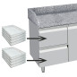 Table frigo 2 portes 600x400, 2 tiroirs neutres (8x bacs 600x400) + tiroir ustensiles Table frigo 2 portes 600x400, 2 tiroirs neutres (8x bacs 600x400) + tiroir ustensiles