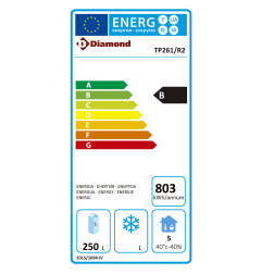 Table frigo 2 portes 600x400, 3 tiroirs neutres (8x bacs 600x400) + tiroir ustensiles