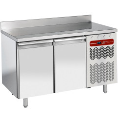 Table frigorifique "murale", ventilée, 2 portes EN 600x400, 345 litres