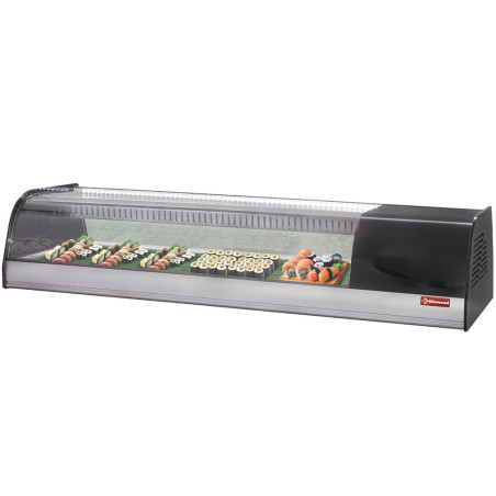 Vitrine réfrigérée pour sushi, double fond perforé (inclus)