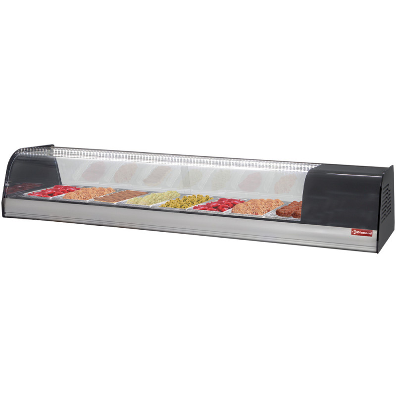 Vitrine à tapas réfrigérée, 8x GN 1/3 - 40 mm (inclus) Vitrine à tapas réfrigérée, 8x GN 1/3 - 40 mm (inclus)