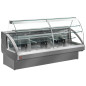 Comptoir vitrine réfrigéré, statique, chargement à tiroirs, sans réserve - GRIS Comptoir vitrine réfrigéré, statique, chargement à tiroirs, sans réserve - GRIS