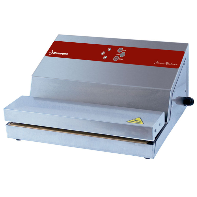 Sous-videuse inox, pompe 16 l./min, soudure 330 mm Sous-videuse inox, pompe 16 l./min, soudure 330 mm