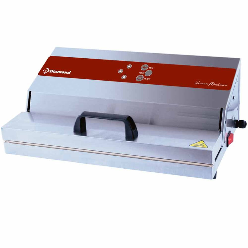 Sous videuse inox, pompe 26 l./min, soudure 430 mm Sous videuse inox, pompe 26 l./min, soudure 430 mm