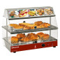 Vitrine chauffante avec bloc lumineux, 2 étages Vitrine chauffante avec bloc lumineux, 2 étages