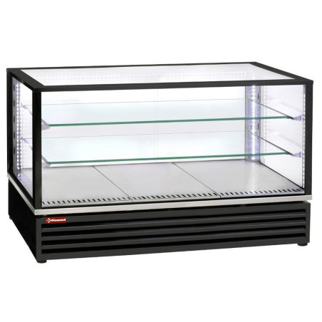 Vitrine réfrigérée EN ou GN, ventilée, 3 niv., NOIRE