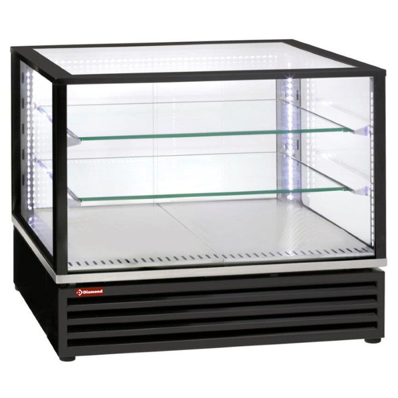 Vitrine réfrigérée EN ou GN, ventilée, 3 niv., NOIRE Vitrine réfrigérée EN ou GN, ventilée, 3 niv., NOIRE