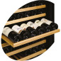 Vitrine cave a vins, ventilée, 160 Lt., porte en acier inox,2 T°, BLACK Vitrine cave a vins, ventilée, 160 Lt., porte en acier inox,2 T°, BLACK