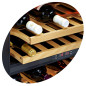 Vitrine cave a vins, ventilée, 160 Lt., porte en acier inox,2 T°, BLACK Vitrine cave a vins, ventilée, 160 Lt., porte en acier inox,2 T°, BLACK
