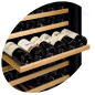 Vitrine cave a vins, ventilée, 160 Lt., porte en acier inox,2 T°, BLACK Vitrine cave a vins, ventilée, 160 Lt., porte en acier inox,2 T°, BLACK
