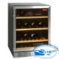 Vitrine cave à vins, ventilée, porte en acier inox, 160 Lt., BLACK