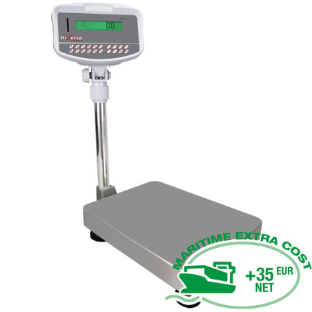 Bascule électronique inox avec colonne, 32Kg x 1g