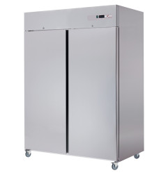 Armoire frigorifique ventilée 1400 Lit. 2 portes GN 2/1, sur roues