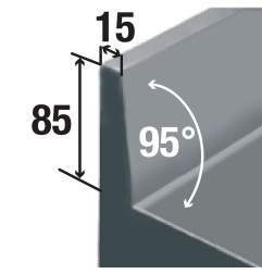 Plonge 2 cuves 400x500x275 égouttoir gauche sur armoire 2 portes coulissantes et espace lave vaisselle