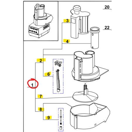 Couvercle et cuve pour R211XL 27407