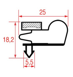 JOINT 1007 ou 9010 A ENCASTRER 615x410 mm