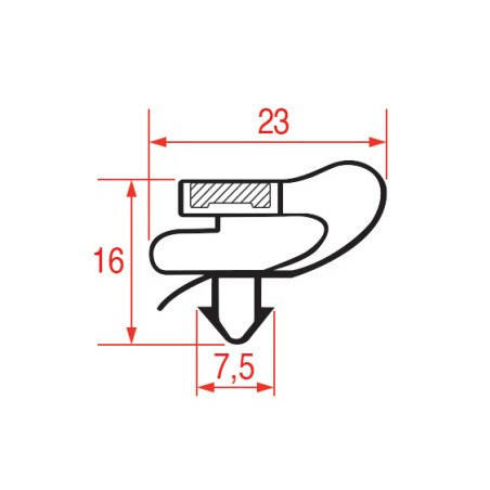 JOINT 1061 ou 9041 A ENCASTRER 1450x633 mm