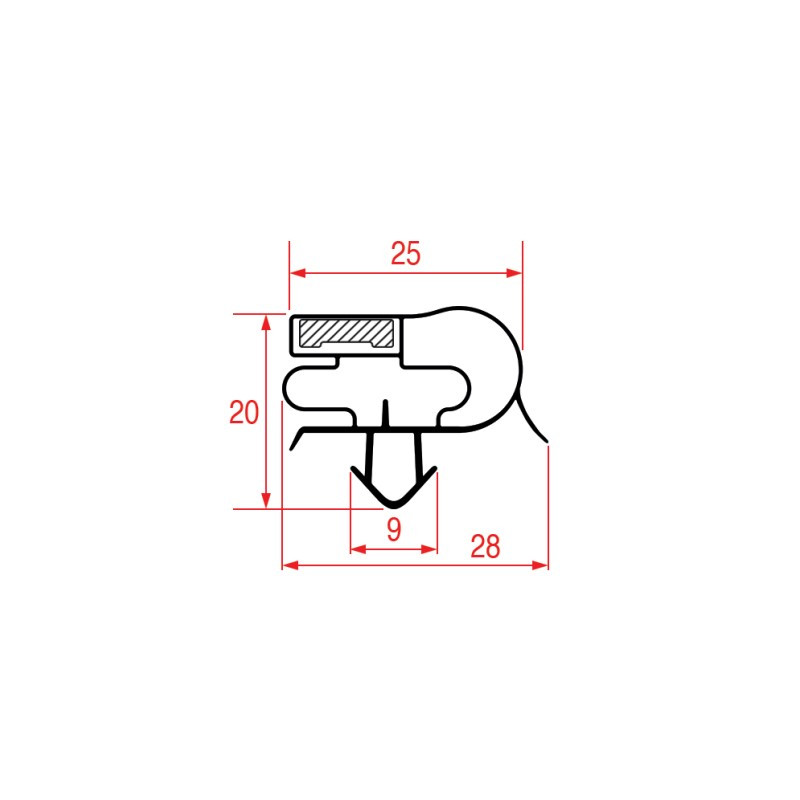 JOINT 1078 ou 9041 A ENCASTRER 1665x585 mm FORCAR