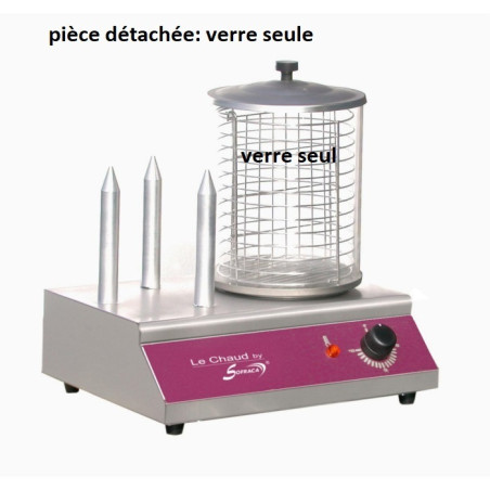 Verre pour chauffe saucisse hot dog furnotel ACCS3P-ACCS4P