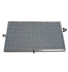 filtre maille tout inox H335 x 500 x 15 avec 1 pion   1 poignée (sur mesure)