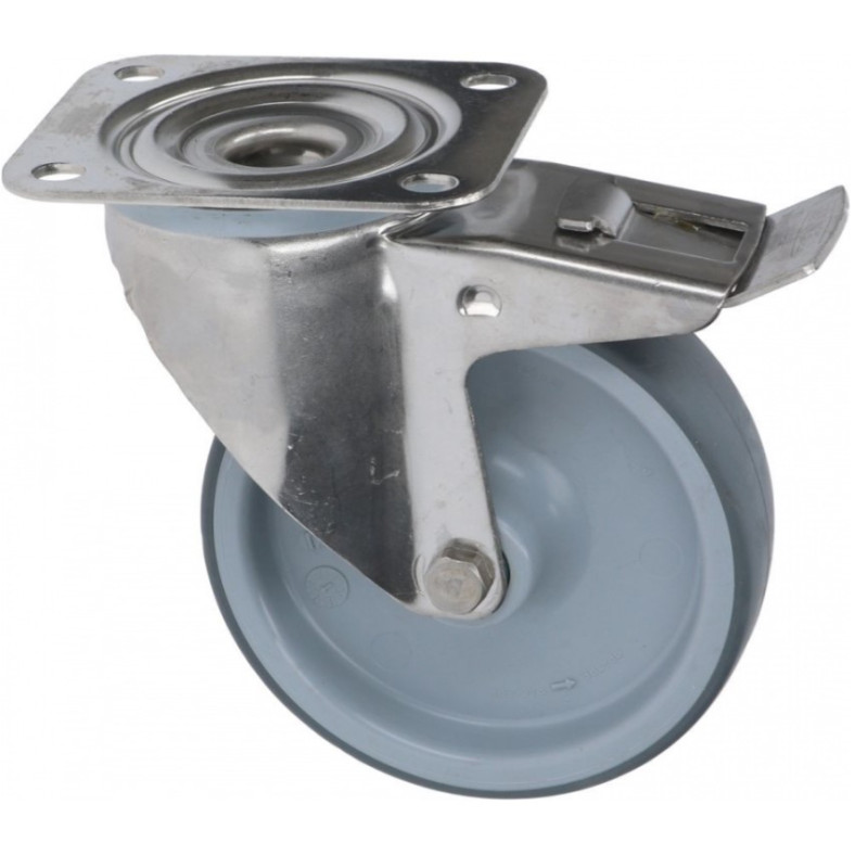 ROULETTE PIVOTANTE A PLATINE AVEC FREIN ROULETTE PIVOTANTE A PLATINE AVEC FREIN