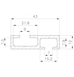 SUPPORT DE JOINT PVC UNIVERSEL LONGUEUR 4M