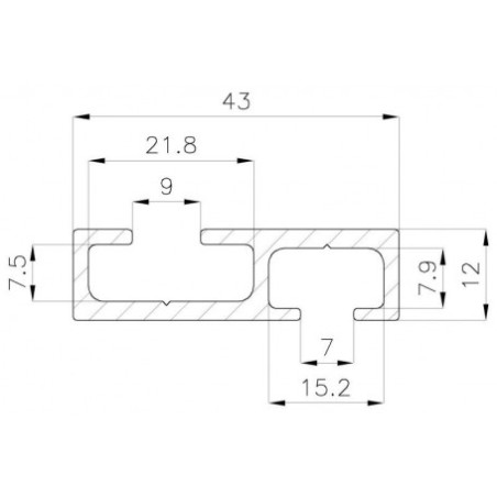 SUPPORT DE JOINT PVC UNIVERSEL LONGUEUR 4M