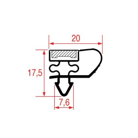 JOINT A ENCASTRER 1022 ou 9153 - 2000 mm