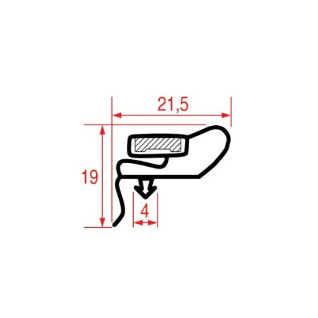 JOINT A ENCASTRER 1557,5x710,5 mm