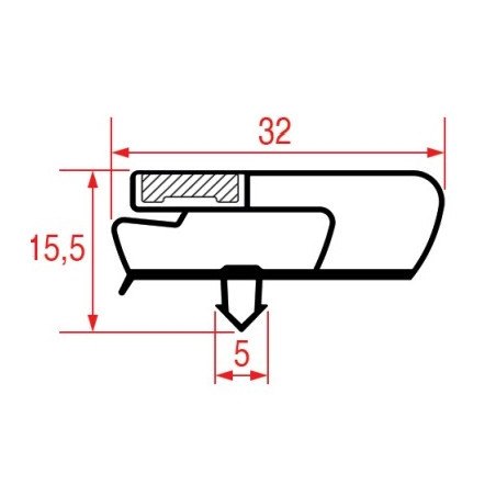 JOINT 1031 ou 9797 A ENCLENCHEMENT 775X460MM