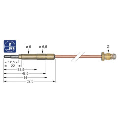 THERMOCOUPLE SIT M9x1 1000 mm