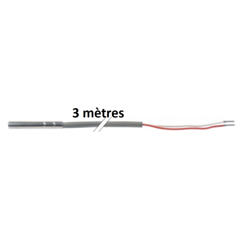 SONDE PTC SILICONE 3000 mm 3 mètres SONDE PTC SILICONE 3000 mm 3 mètres