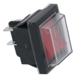 INTERRUPTEUR BIPOLAIRE ROUGE 16A 250V + cache