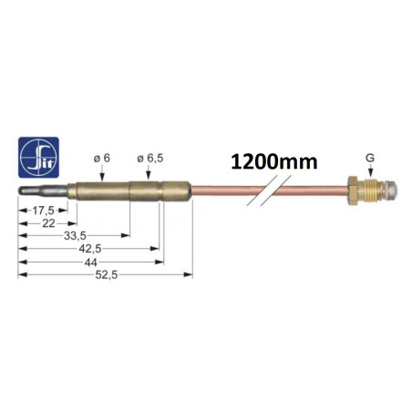 THERMOCOUPLE SIT M8X1 120 CM