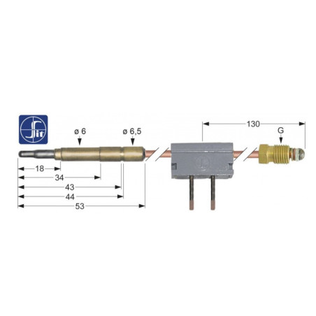 THERMOCOUPLE A COUPE-CIRCUIT M9x1 100 cm