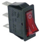 INTERRUPTEUR ON OFF UNIPOLAIRE ROUGE 16A 250V