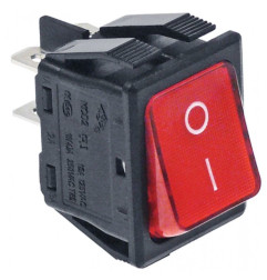 INTERRUPTEUR ON OFF BIPOLAIRE ROUGE 16A 250V