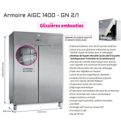 Armoire De Refroidissement Type Glissières Embouties 1320L