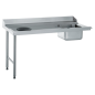 Table d'entrée lave vaisselle à capot longueur 1600mm, raccordable à droite Table d'entrée lave vaisselle à capot longueur 1600mm, raccordable à droite