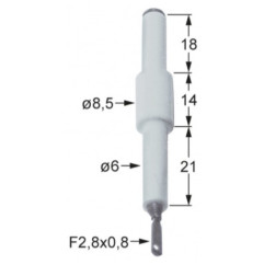 BOUGIE D'ALLUMAGE RONDE ø 5/8x52 mm