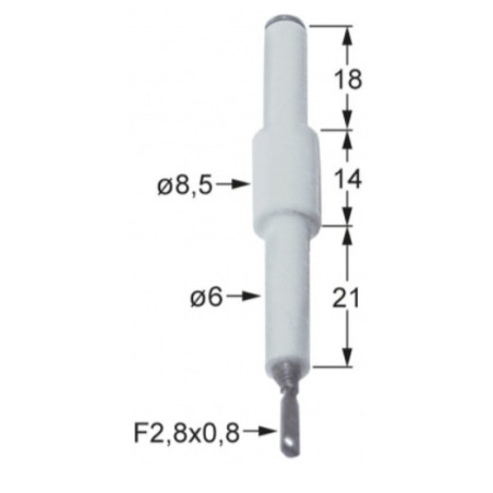 BOUGIE D'ALLUMAGE RONDE ø 5/8x52 mm