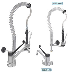 Douchette complète hauteur 600mm commande à levier long et robinet col de cygne