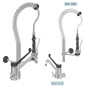 Douchette complète hauteur 600mm commande à levier long et robinet col de cygne Douchette complète hauteur 600mm commande à levier long et robinet col de cygne