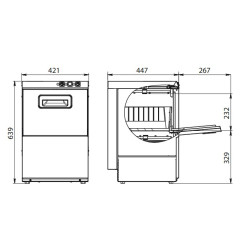 Lave verre ELFRAMO BE35 panier 350X350mm