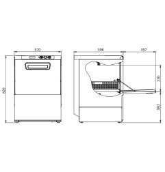 Lave vaisselle ELFRAMO BE50 panier 500X500mm