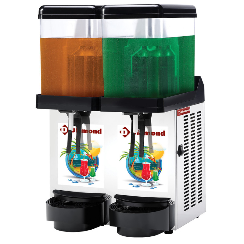 Distributeur de boissons réfrigérées, 2x 12 Lt. Distributeur de boissons réfrigérées, 2x 12 Lt.