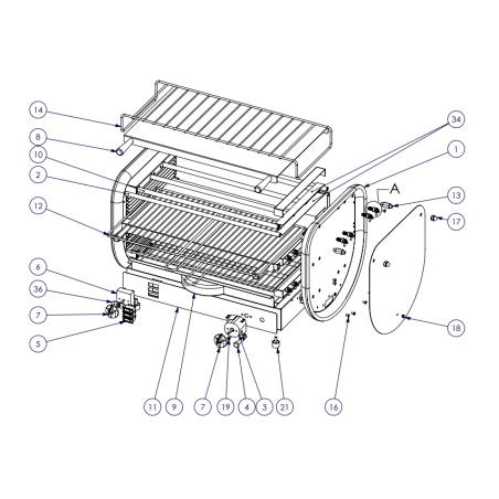 Eclaté Toaster Sofraca "SENIOR" 11052 (220V) 5400W