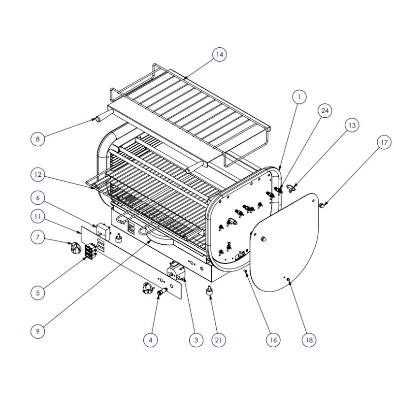 Eclaté Toaster Sofraca "SENIOR" 11054 (400V) 5400W Eclaté Toaster Sofraca "SENIOR" 11054 (400V) 5400W